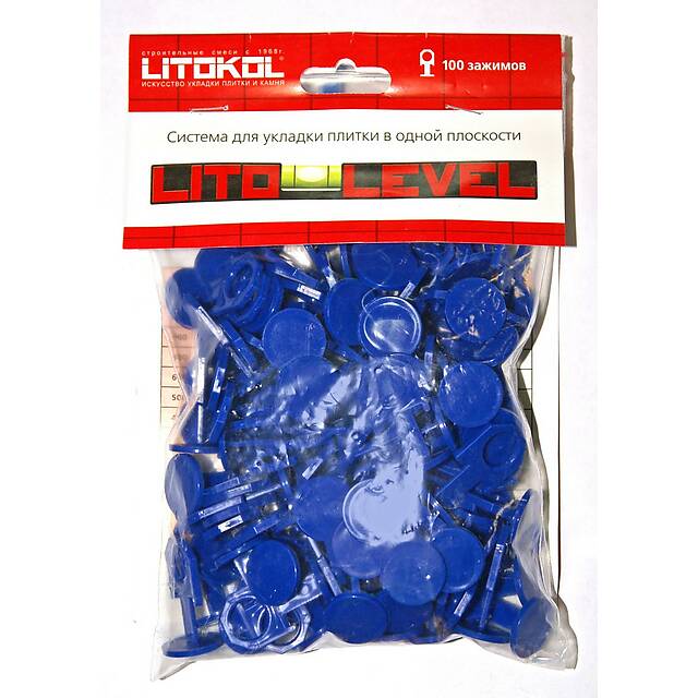 Система укладки плитки LITOLEVEL,зажимы (пакет 100 шт)