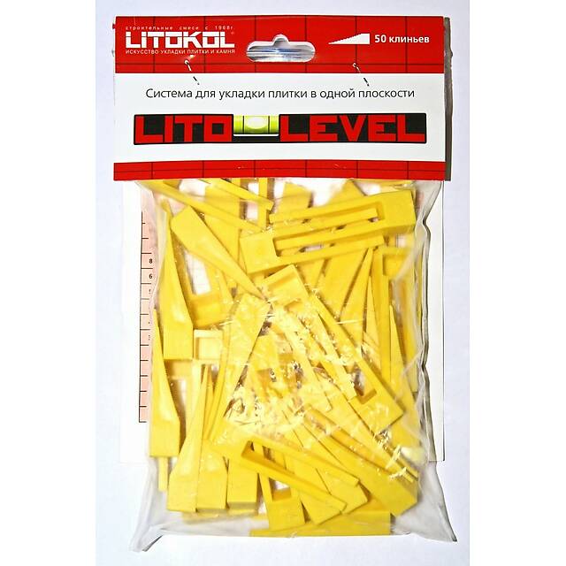 Система укладки плитки LITOLEVEL, клинья (пакет 50 шт)