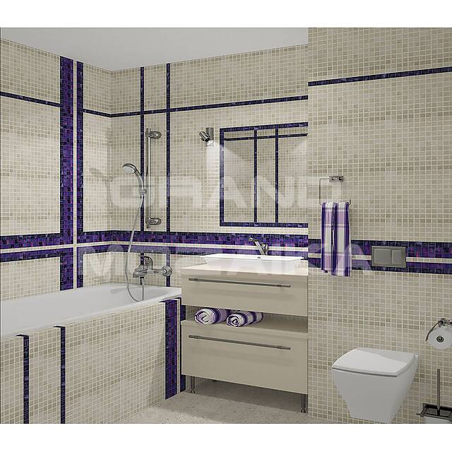 Мозаика из мрамора Crema Marfil, серия Adriatica