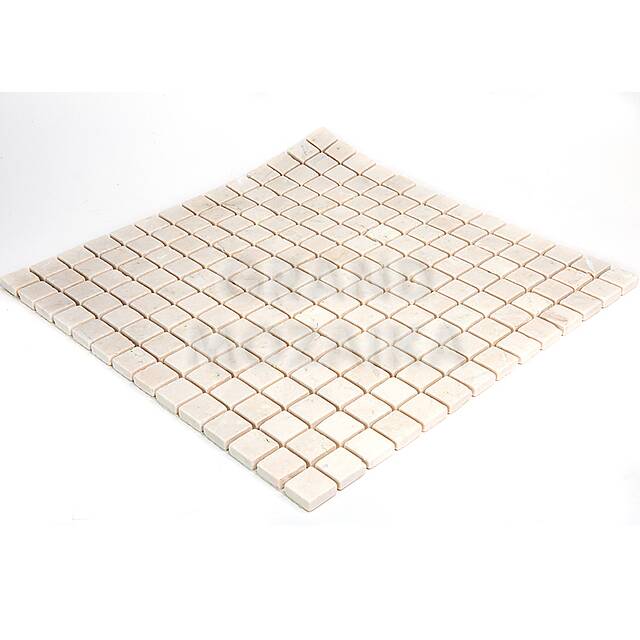 Мозаика из мрамора Crema Marfil Extra, серия Adriatica