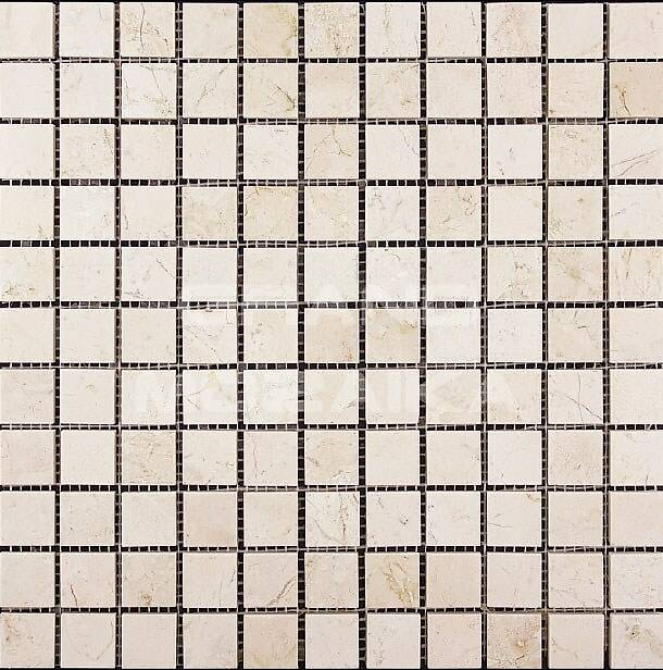 Мозаика из мрамора Crema Marfil Extra, серия Adriatica