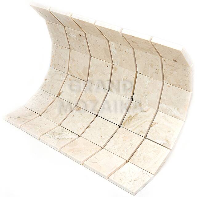 Мозаика из мрамора Crema Marfil Extra, серия Adriatica