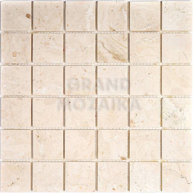 Мозаика из мрамора Crema Marfil Extra, серия Adriatica