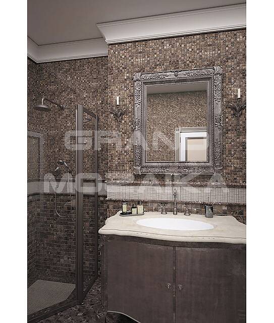 Мозаика из мрамора Emperador Dark, серия Adriatica