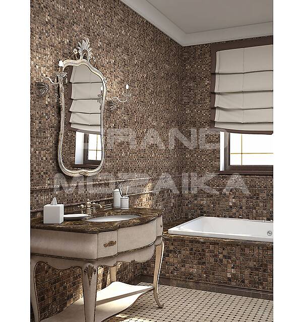 Мозаика из мрамора Emperador Dark, серия Adriatica