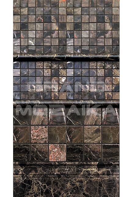 Мозаика из мрамора Emperador Dark, серия Adriatica