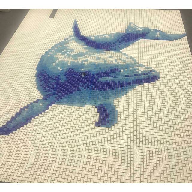 Мозаичное панно Большой дельфин