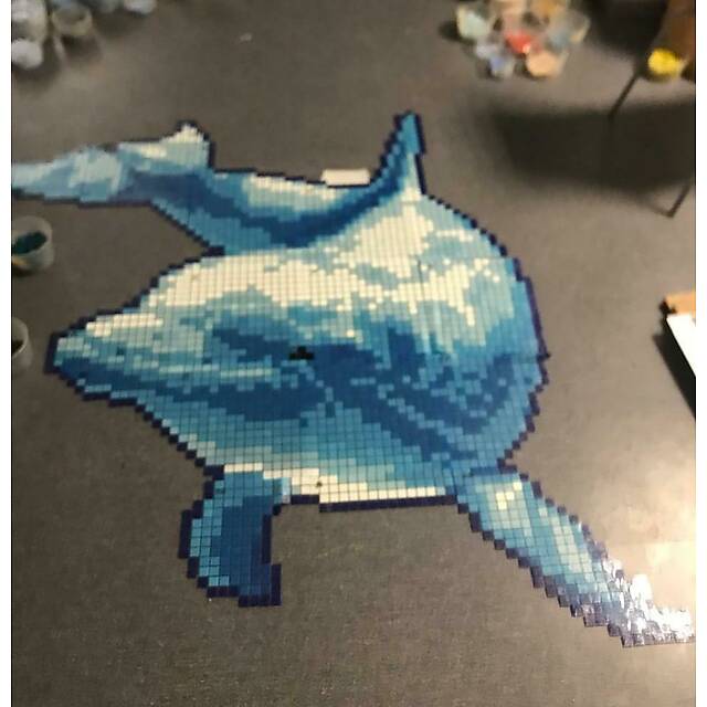 Мозаичное панно Большой дельфин