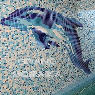 Мозаичное панно Дельфин B
