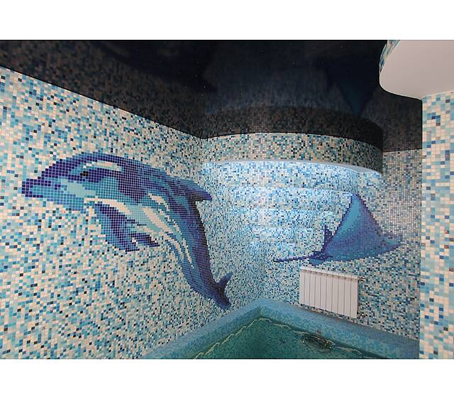 Мозаичное панно Дельфин B