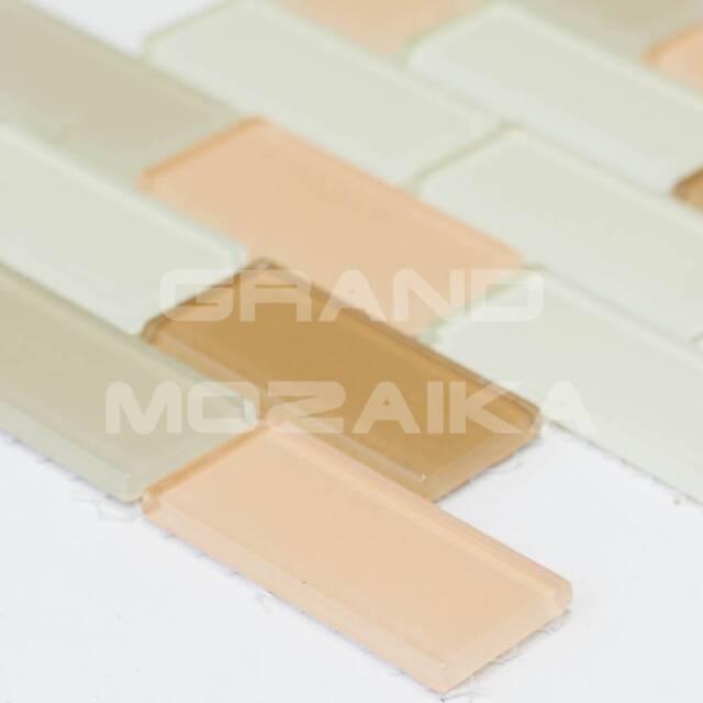 Стеклянная мозаика серия Mixed (кирпичная кладка)