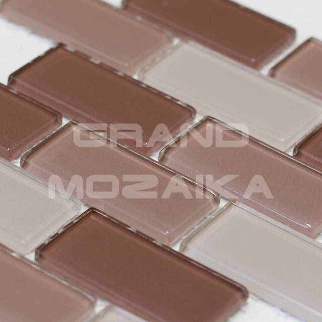 Стеклянная мозаика серия Mixed (кирпичная кладка)