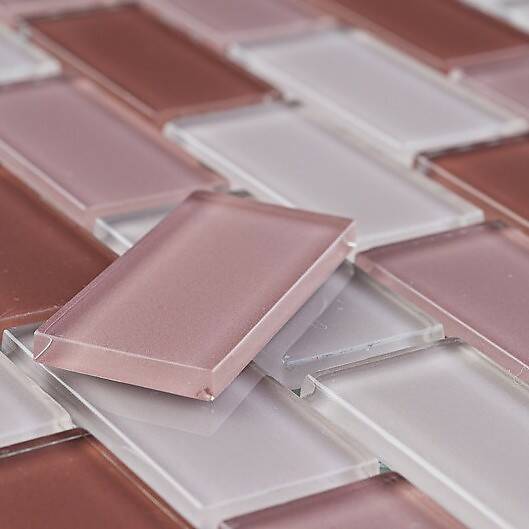 Стеклянная мозаика серия Mixed (кирпичная кладка)