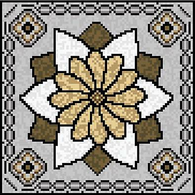 Мозаичное панно Ковёр 1 (базовые цвета)