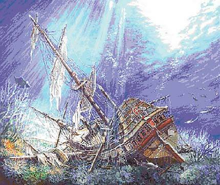 Мозаичное панно Корабль
