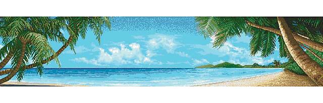 Мозаичное панно Пальмы и море