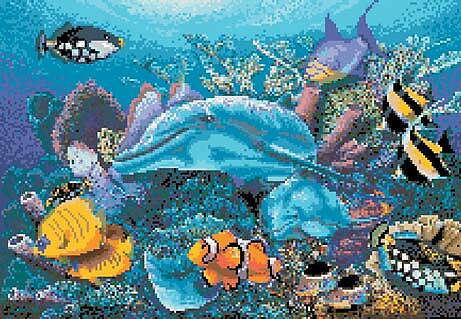 Мозаичное панно Подводный мир 2