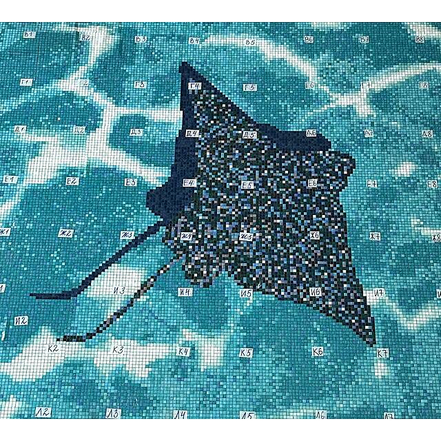 Мозаичное панно Скат