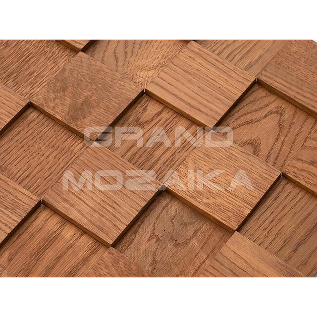 3D мозаика из дерева (дуб), колеровка вишня