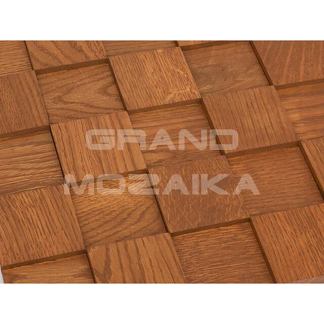 3D мозаика из дерева (дуб), колеровка вишня