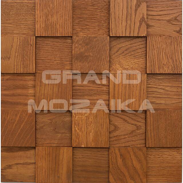 3D мозаика из дерева (дуб), колеровка вишня