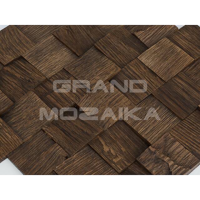 Колотая 3D мозаика со смещением, колеровка венге