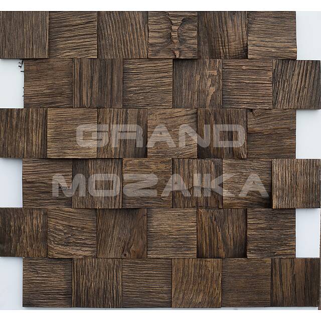 Колотая 3D мозаика со смещением, колеровка венге