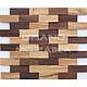 Колотая 3D мозаика со смещением из дуба и термоясеня