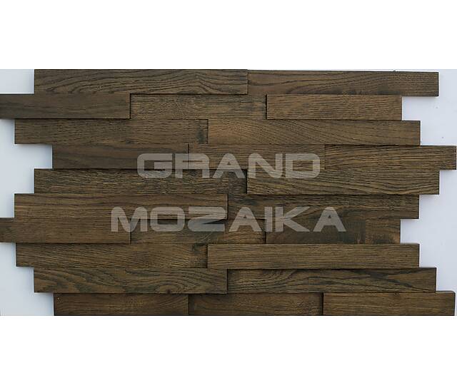 Шлифованная 3D мозаика из дуба, колеровка пихта