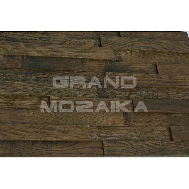 Шлифованная 3D мозаика из дуба, колеровка пихта