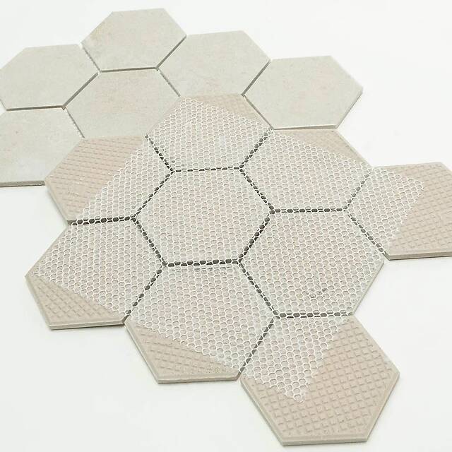 Керамическая шестиугольная мозаика под камень, серия Porcelain