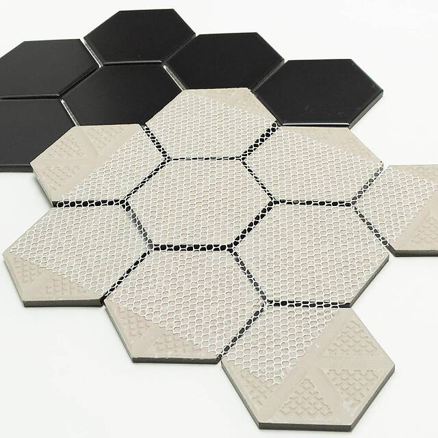 Керамическая шестиугольная мозаика, серия Porcelain