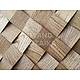 Шлифованная 3D мозаика из дуба, колеровка орех