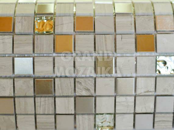 Мозаика из стекла, мрамора и металла, серия TonoMix