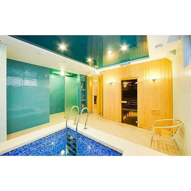 Моечная с бирюзовой мозаикой