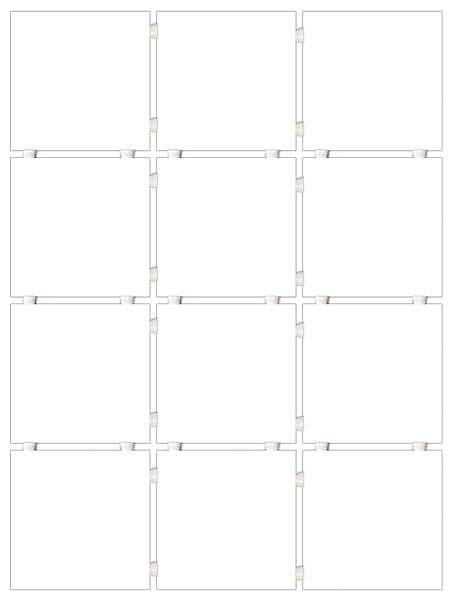 Керамическая плитка для стен, серия Конфетти (полотно 30x40 из 12 частей)