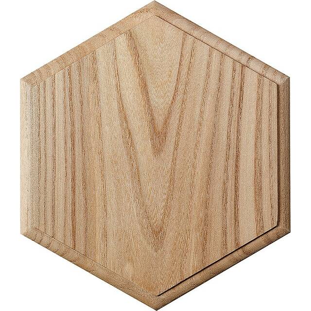 Шестигранная деревянная плитка с английской фаской из карагача