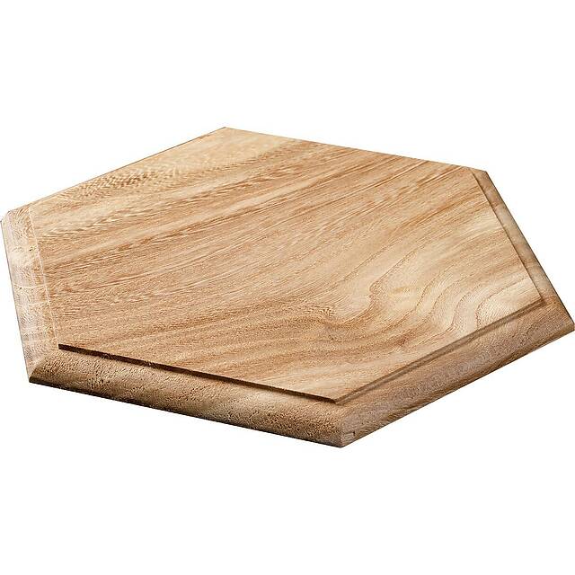 Шестигранная деревянная плитка с английской фаской из карагача