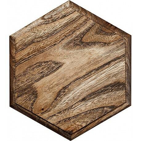 Шестигранная деревянная плитка с английской фаской из карагача