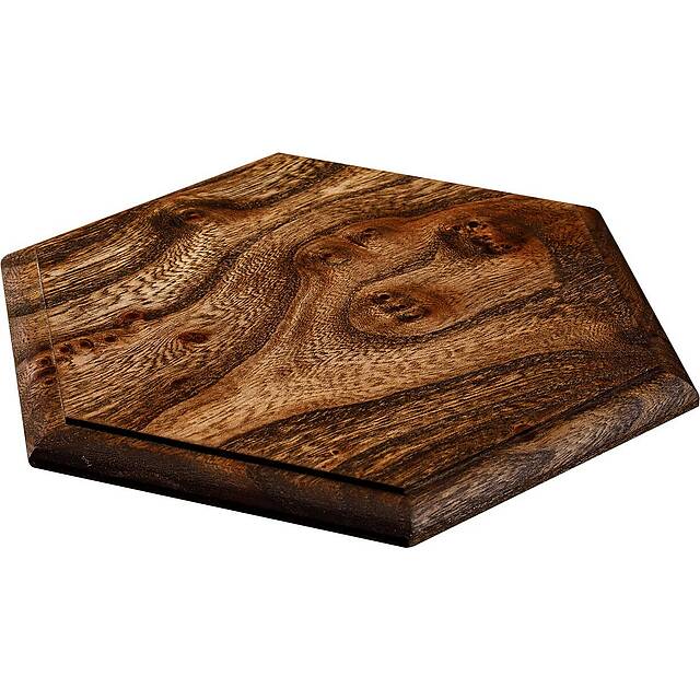 Шестигранная деревянная плитка с английской фаской из карагача