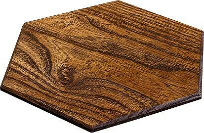 Шестигранная деревянная плитка с фаской 45 градусов (из карагача)