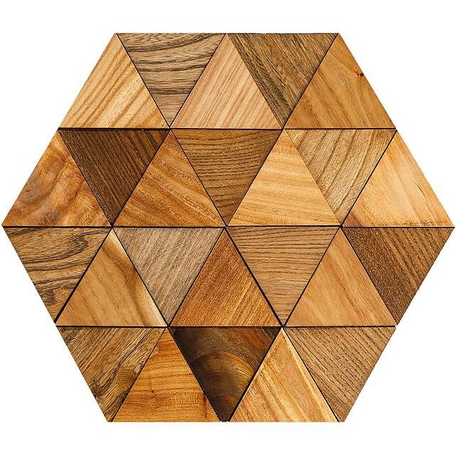 Шестигранная мозаика с 3d эффектом (из карагача)