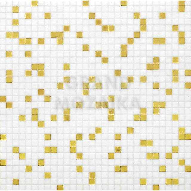 Стеклянная мозаика (Prince white), серия Gold Blends