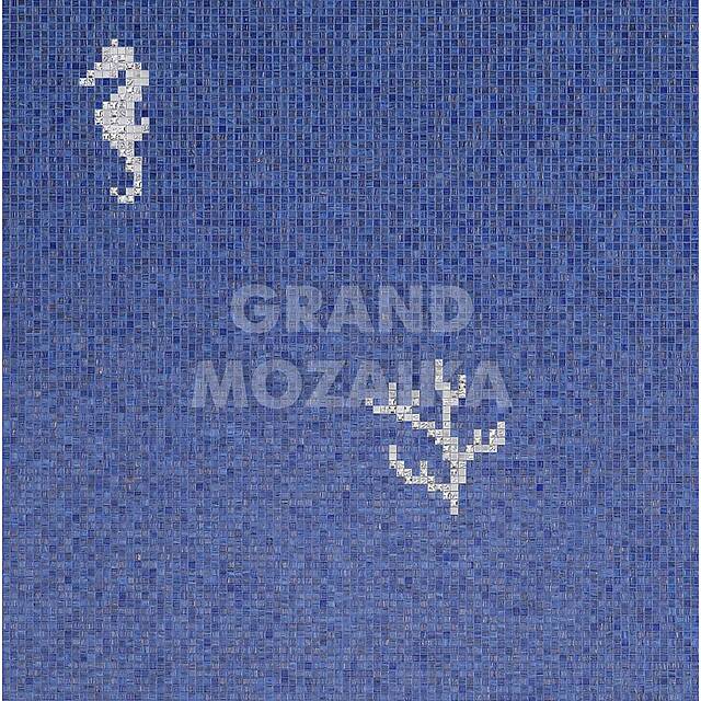 Мозаичное панно (Corals & Seahorses Blue), серия Decorations