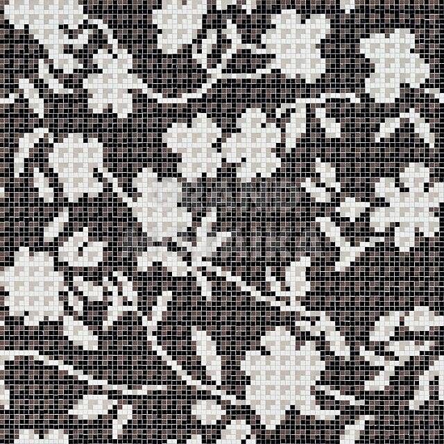 Мозаичное панно (Flower Corner Black), серия Decorations