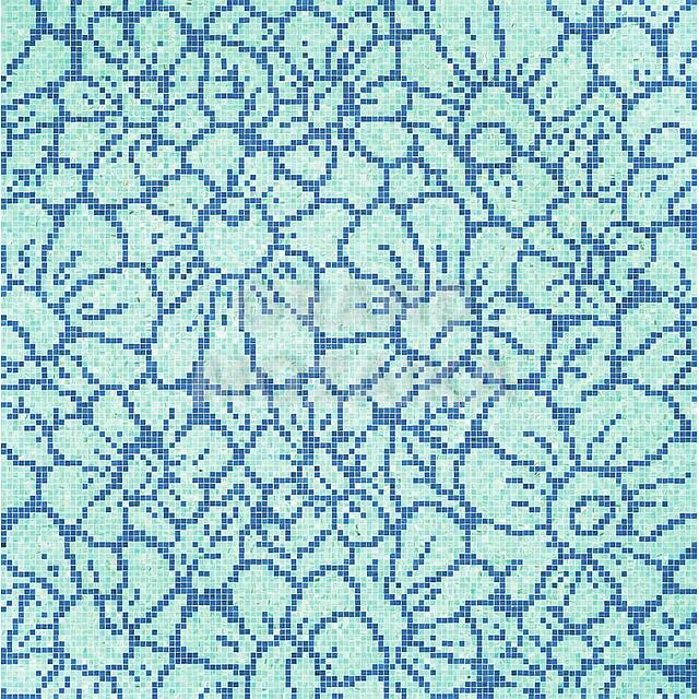 Мозаичное панно (Graphic Flowers Blue), серия Decorations