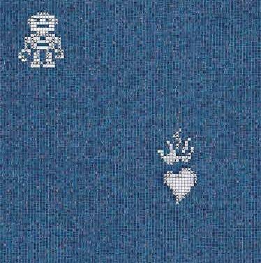 Мозаичное панно (Hearts & Robots Blue), серия Decorations