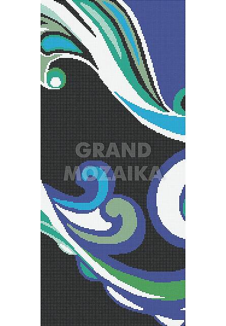 Мозаичное панно (Pizzo Blu B), серия Decorations