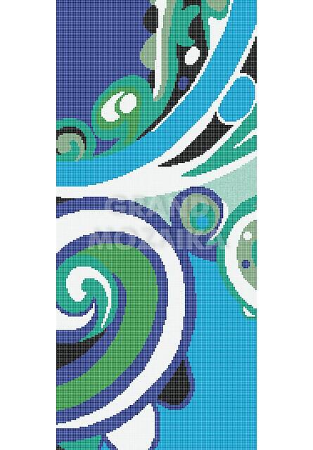 Мозаичное панно (Pizzo Blu C), серия Decorations