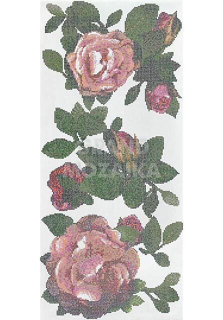 Мозаичное панно (Springrose Bianco A), серия Decorations